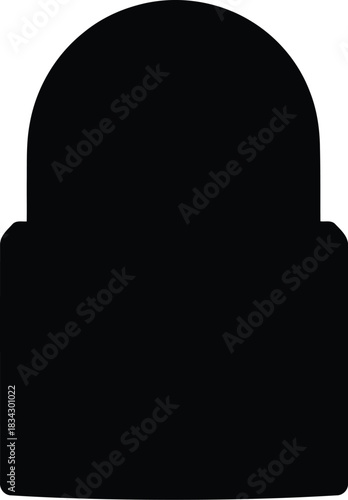 Silhouette of a padlock on a white background