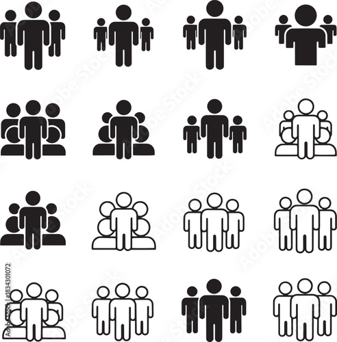 Minimalist black silhouettes