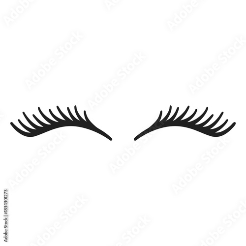 Natural eye lashes stroke