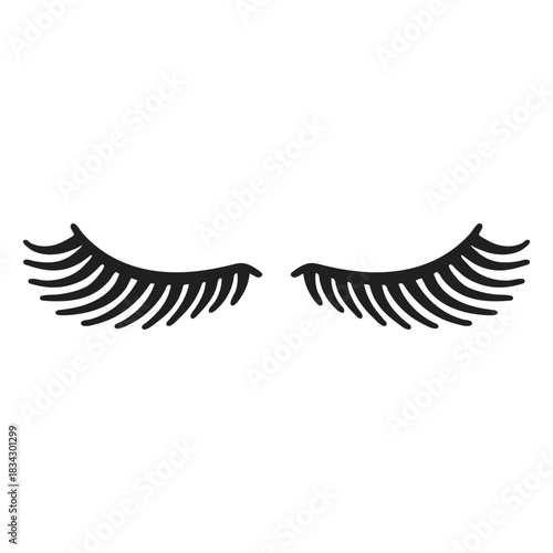 Open eye lashes stroke