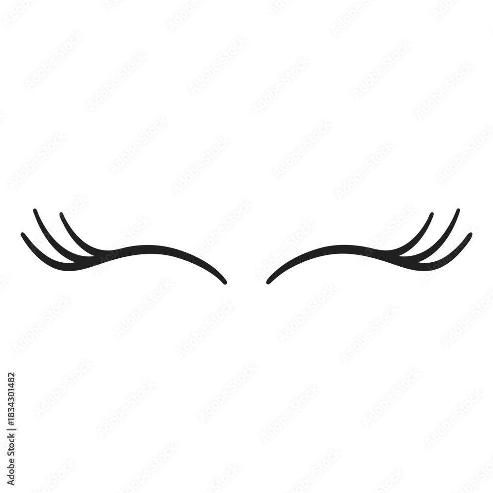 Obraz premium Thin unicorn eyelashes stroke