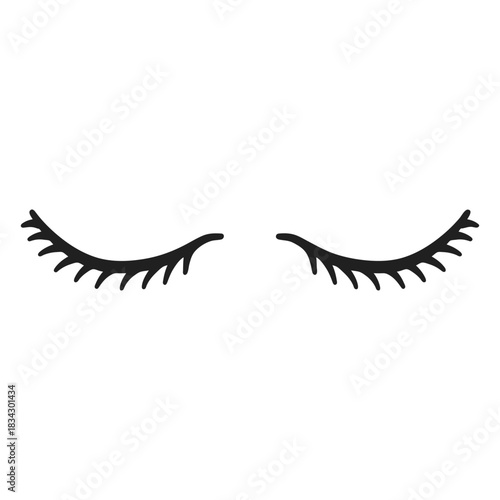 Short eye lashes stroke