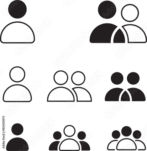 Minimalist black silhouettes