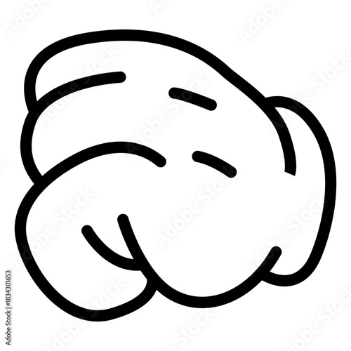 Cartoon clenched fist