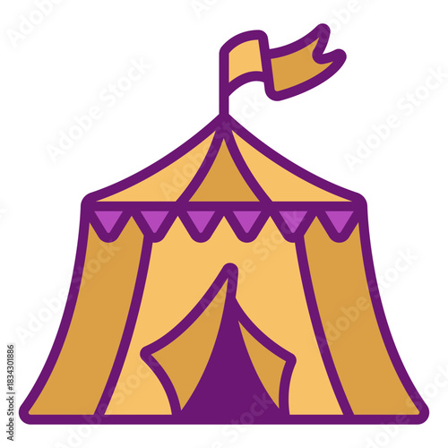 Icon circus tent colored