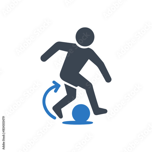 Football player trick move icon