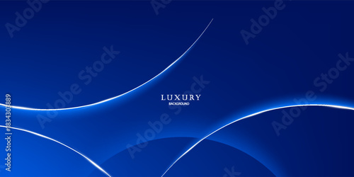 blue abstract background with luxury golden elements vector eps10