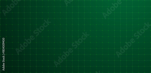 Digital HUD grid futuristic technology overlay green background. Square grid texture . Vector illustration