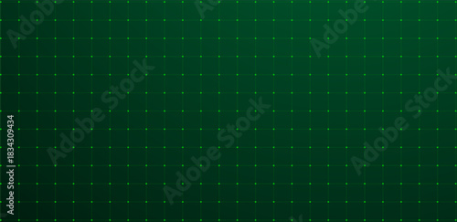 Digital HUD grid futuristic technology overlay green background. Square grid texture . Vector illustration