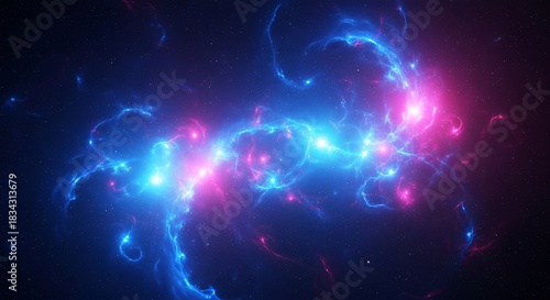 Wallpaper Mural Vibrant cosmic nebula formation with luminous stars and swirling gas clouds Torontodigital.ca