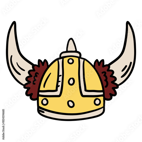 Viking helmet illustration