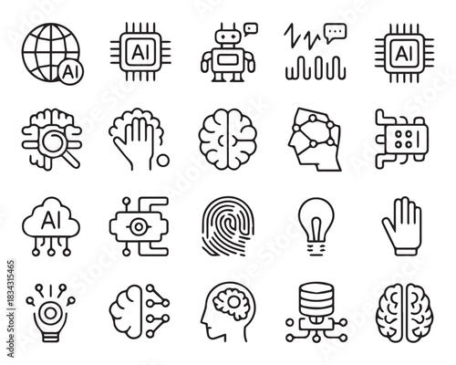 NeuroTech Outline Icons Pack