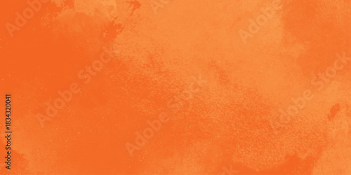 Brushed Painted Abstract Background. Brush stroked painting. abstract background for design in orange color.  2D illustration of colorful brush strokes. Decorative texture painting. 