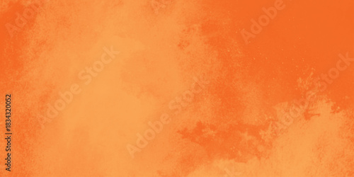 Brushed Painted Abstract Background. Brush stroked painting. abstract background for design in orange color.  2D illustration of colorful brush strokes. Decorative texture painting. 