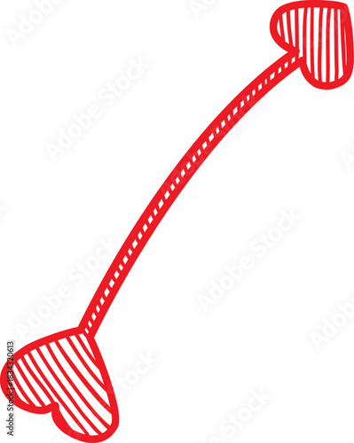 목표를 향해 날아가는 하트화살