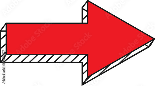 3d모양의 빨간색 화살표