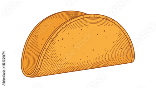 Delicious golden taco shell ready for tasty fillings and toppings.