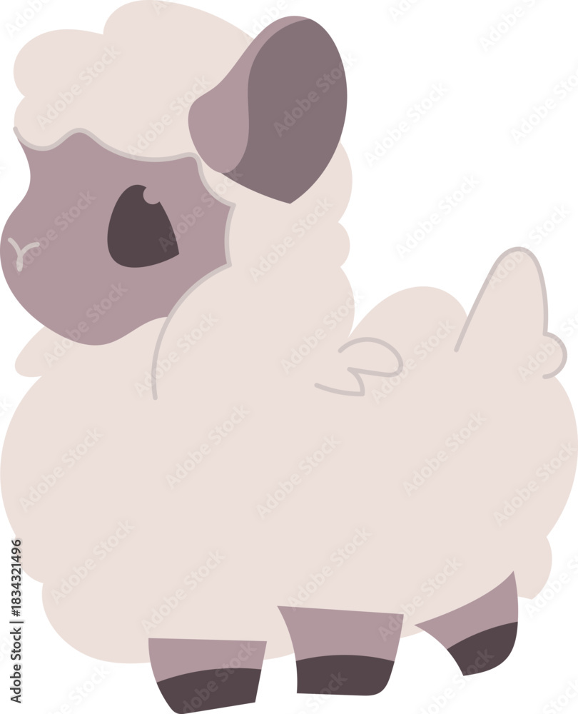 Naklejka premium Cute alpaca