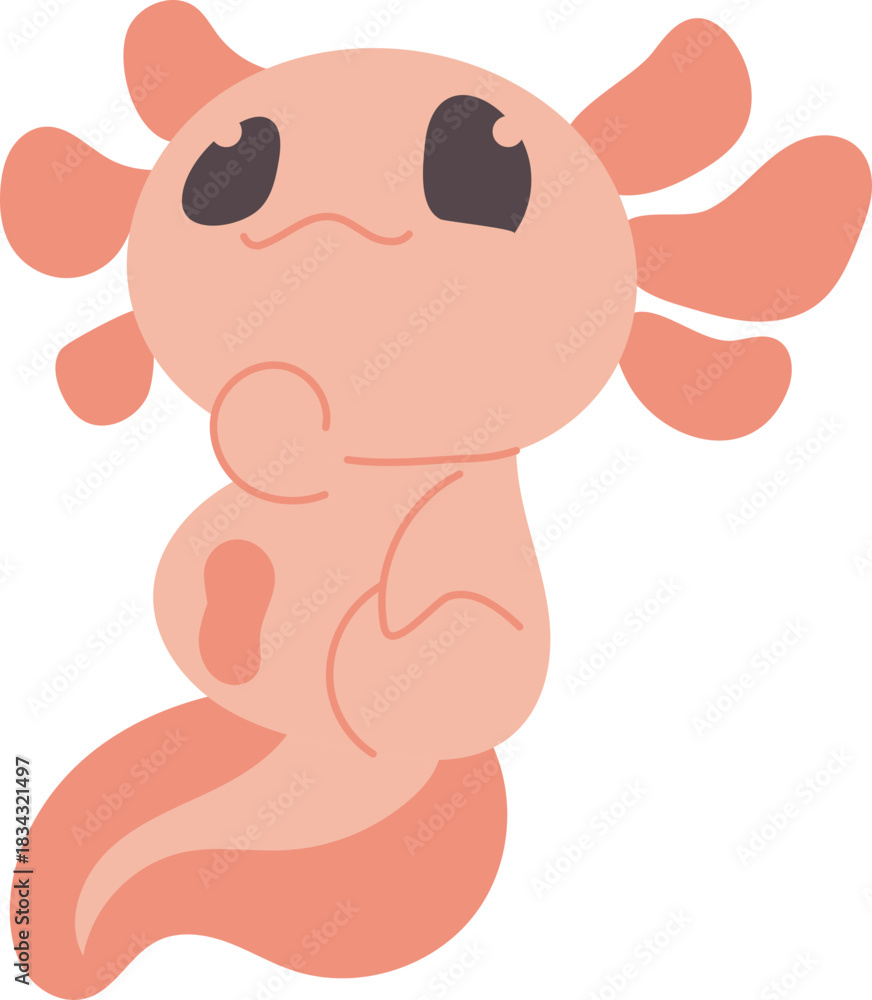 Naklejka premium cute baby axolotl