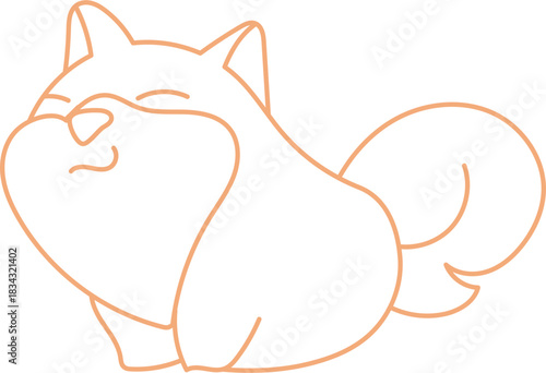 Cute dog lineart