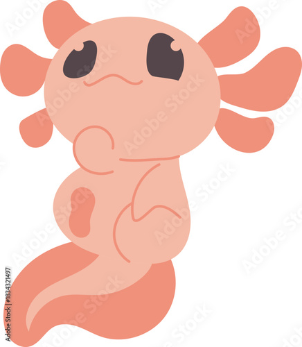 cute baby axolotl