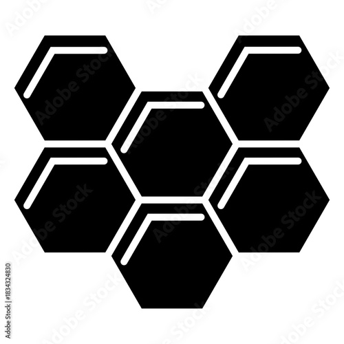 Black bee honeycomb