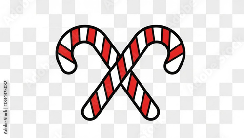 Christmas candy cane vector illustration holiday season festive sweet treat peppermint stick graphic design element