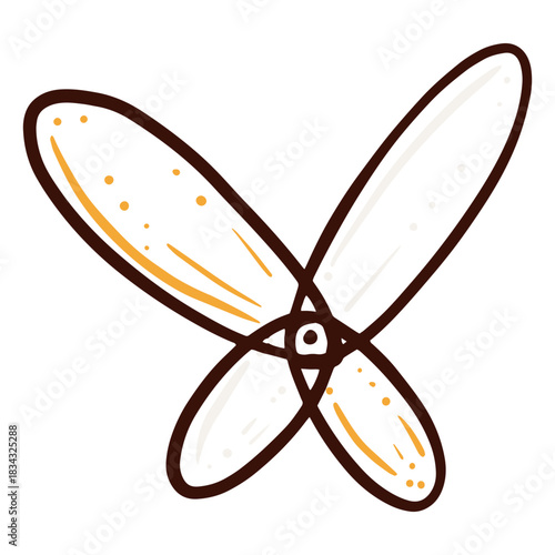 Atom icon hand drawn