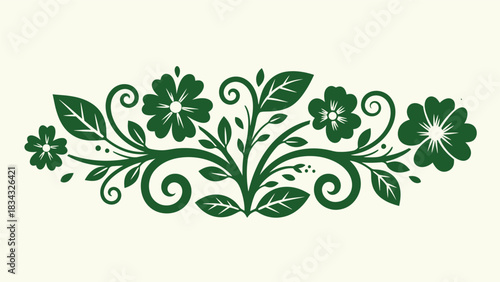 Floral Swirl Border Design flourish