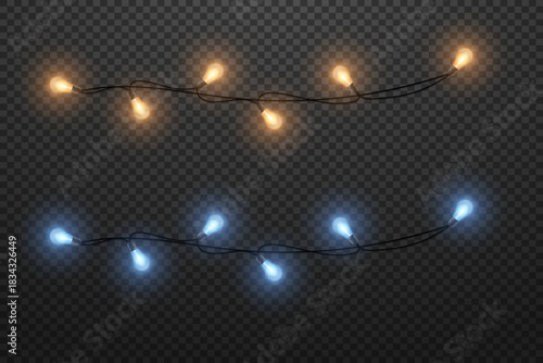 hanging multi colored string lights
