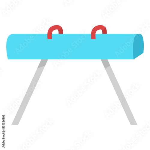 Flat pommel horse apparatus