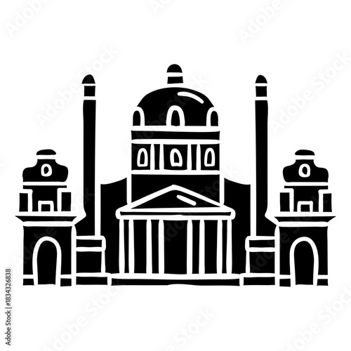 Hofburg vienna palace handdrawn