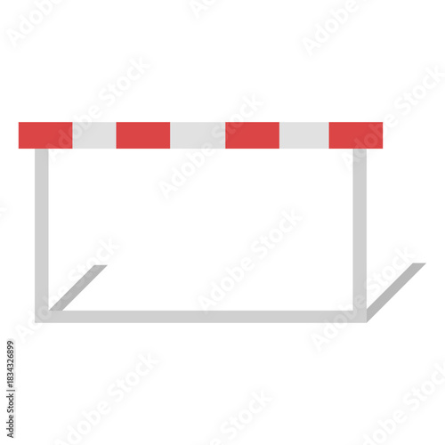 Hurdle race fence flat design