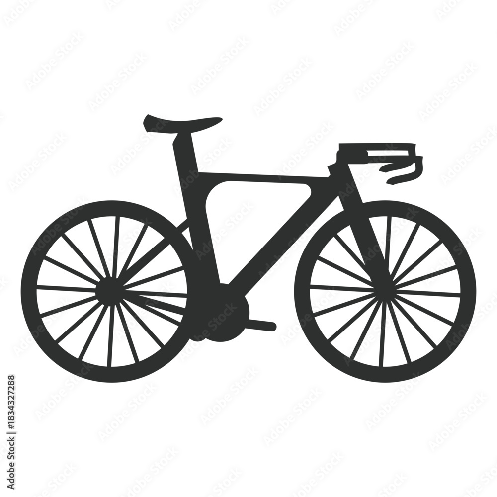 Fototapeta premium Road bike silhouette