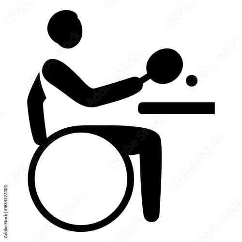 Table tennis paralympic silhouette