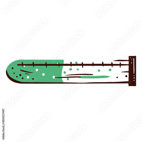 Test tube hand drawn test tube