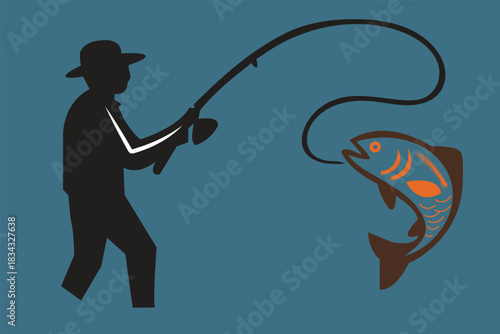 fisher mane silhouette black color