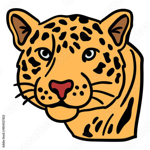 Jaguar animal hand drawn