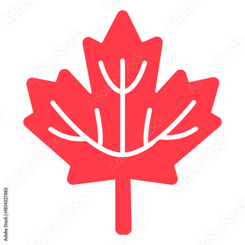 Maple leaf canada flat
