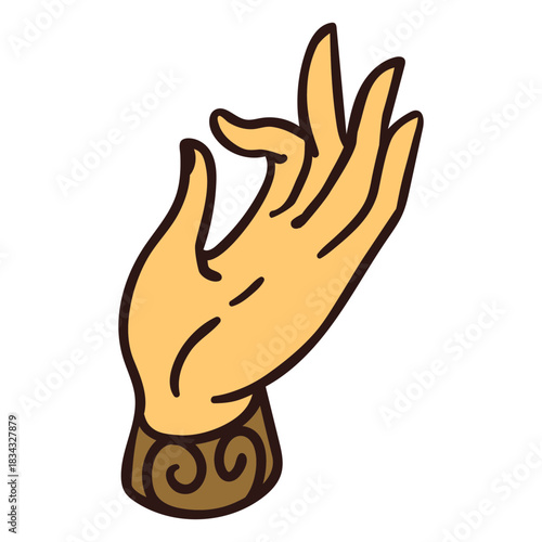 Mudra hand gesture illustration