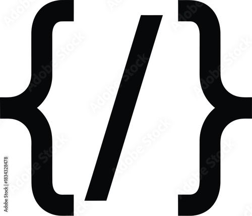 Clean, modern coding bracket symbol representing technology and programming