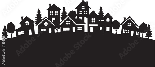  Neighborhood silhouette vector 