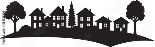  Neighborhood silhouette vector 