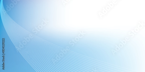 Abstract Blue Gradient with Curved Lines and Soft Color Transitions.