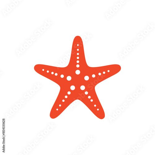 Star fish silhouette vector flat illustration design.