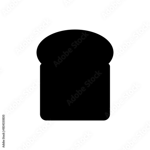 Toast bread silhouette vector flat illustration design.
