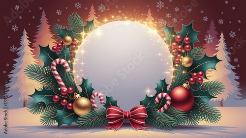 hires for Christmas background new year and presentation 16 9 size with items flower and decoration with gifts, accessories and colored balls 
