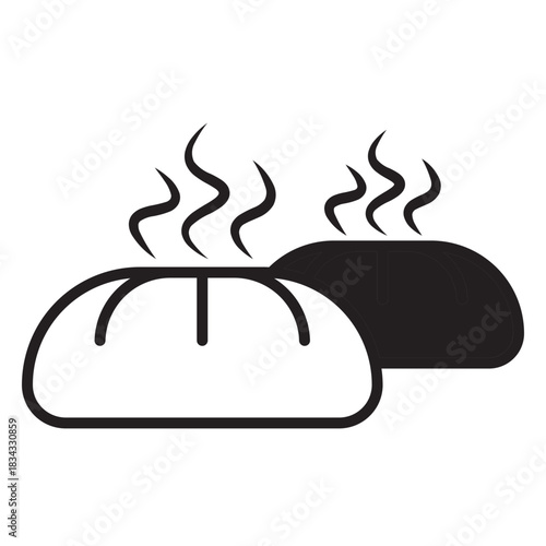 breakfast dualtone icon. bread dualtone icon. 