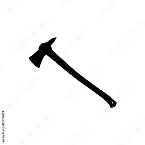 Tomahawk axe silhouette vector flat illustration design.