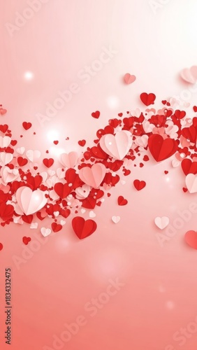 Romantic hearts background for valentine's day and love celebrations